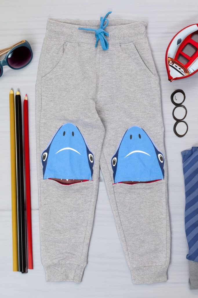 Toddler Boys 3D Knee Shark Pants