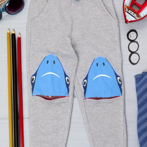 Toddler Boys 3D Knee Shark Pants