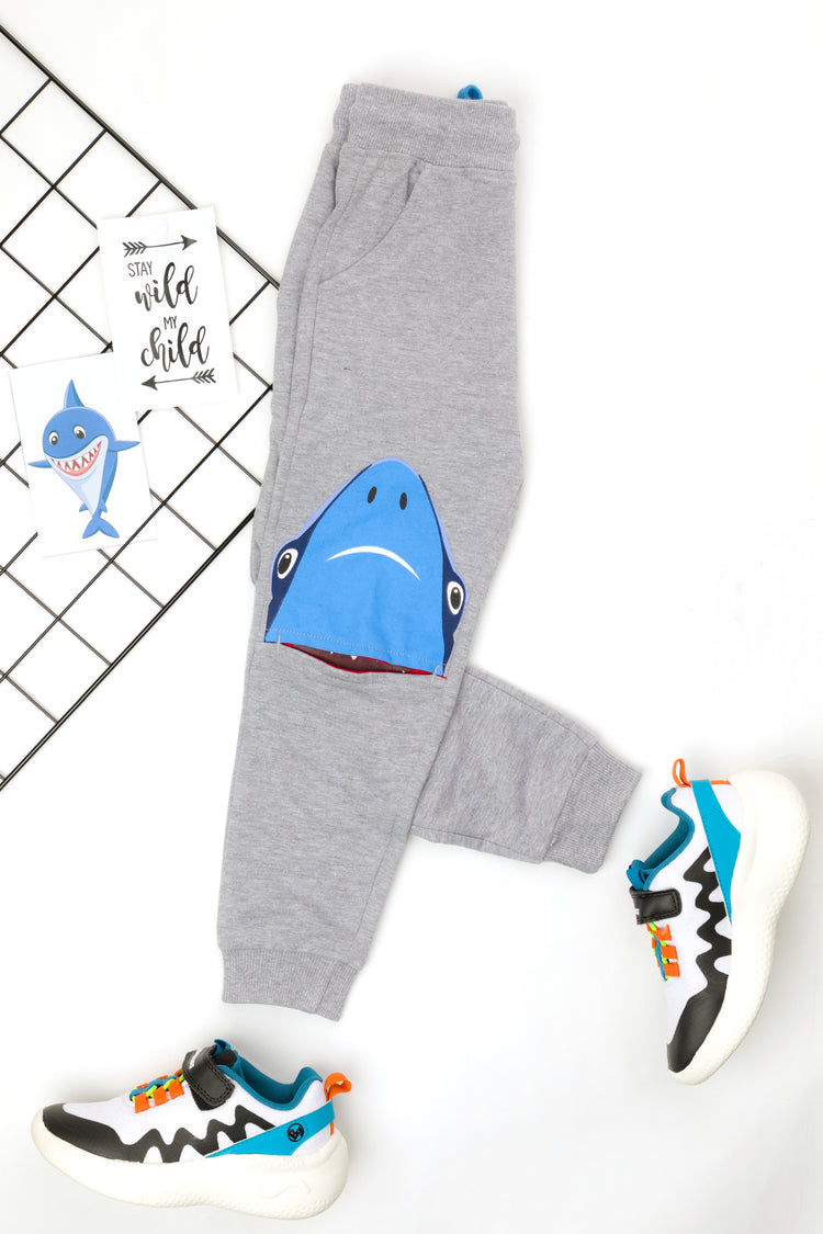 Toddler Boys 3D Knee Shark Pants